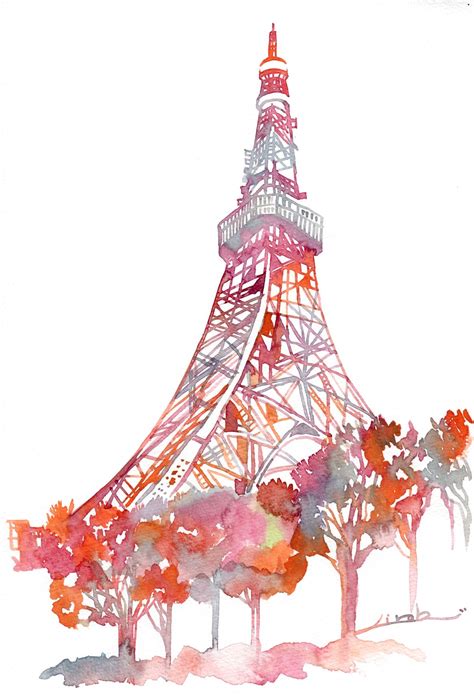 東京タワー イラスト リアル
